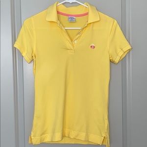 Bright Yellow Brooks Brothers XS Polo w/ Pink Logo